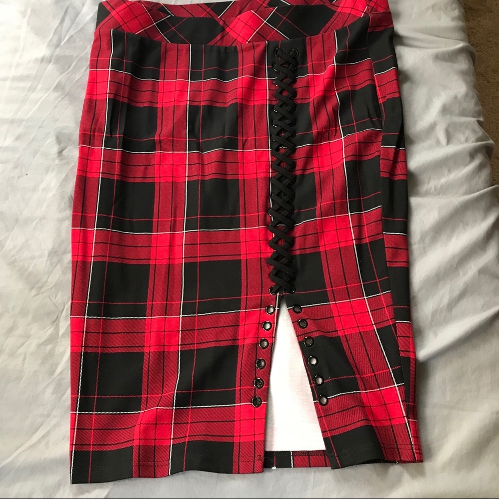 Torrid Plaid Pencil Skirt